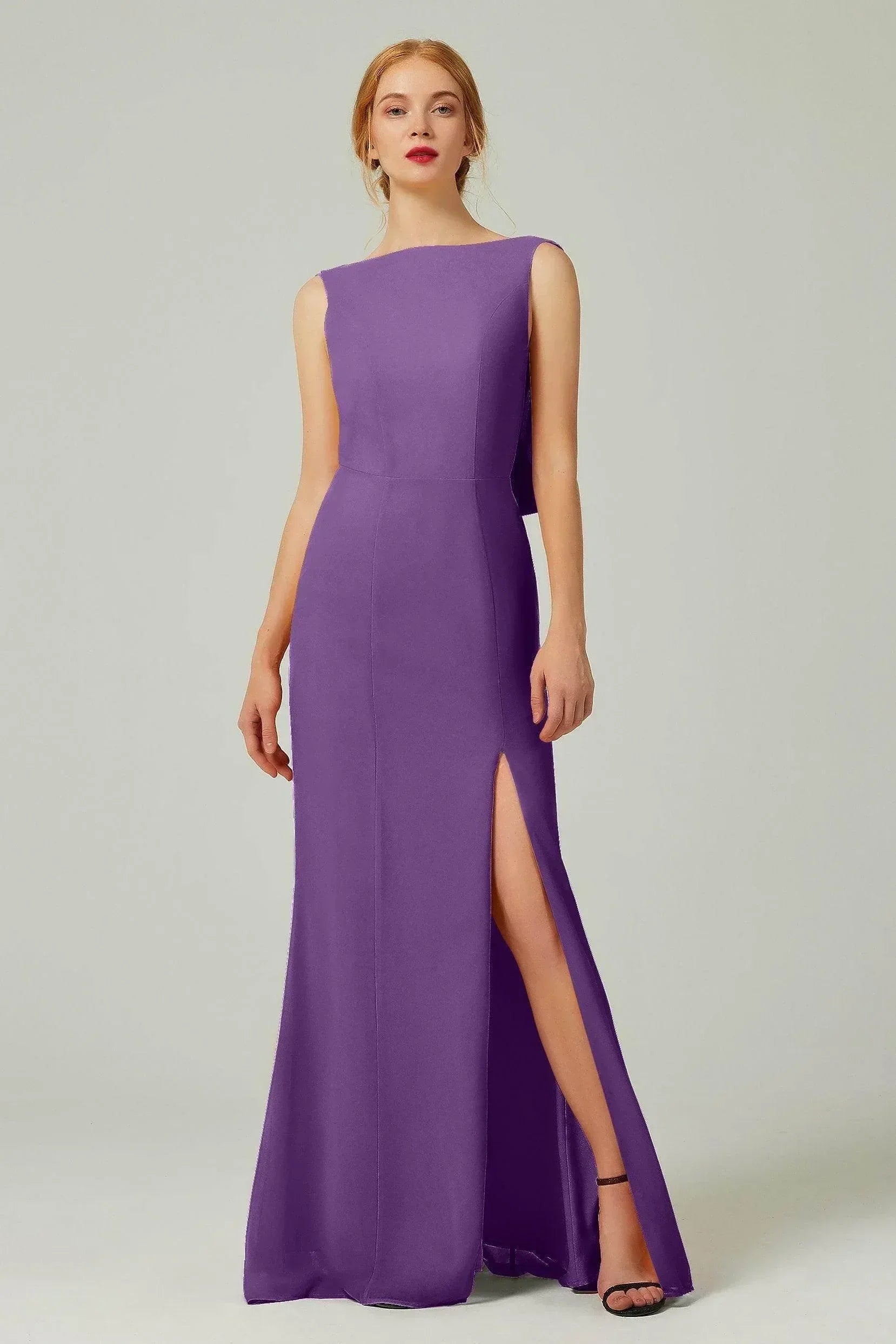 Sheath-Column Sweep-Brush Chiffon Dresses CB0310CS - COCOMELODY